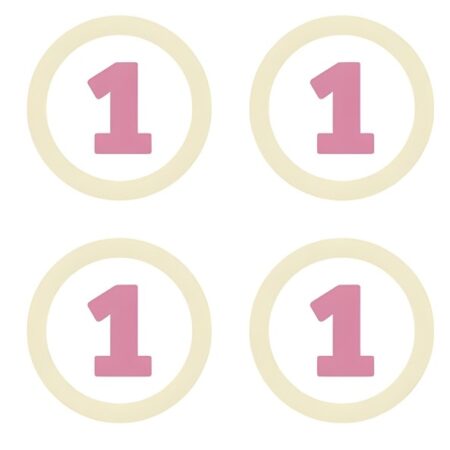 Χάρτινα Διακοσμητικά ροζ 1st Birthday (4 τεμ)