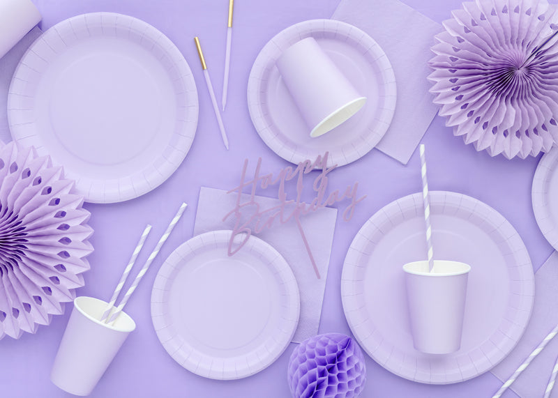 Χάρτινα Πιάτα γλυκού - Λιλά (6 τεμ)