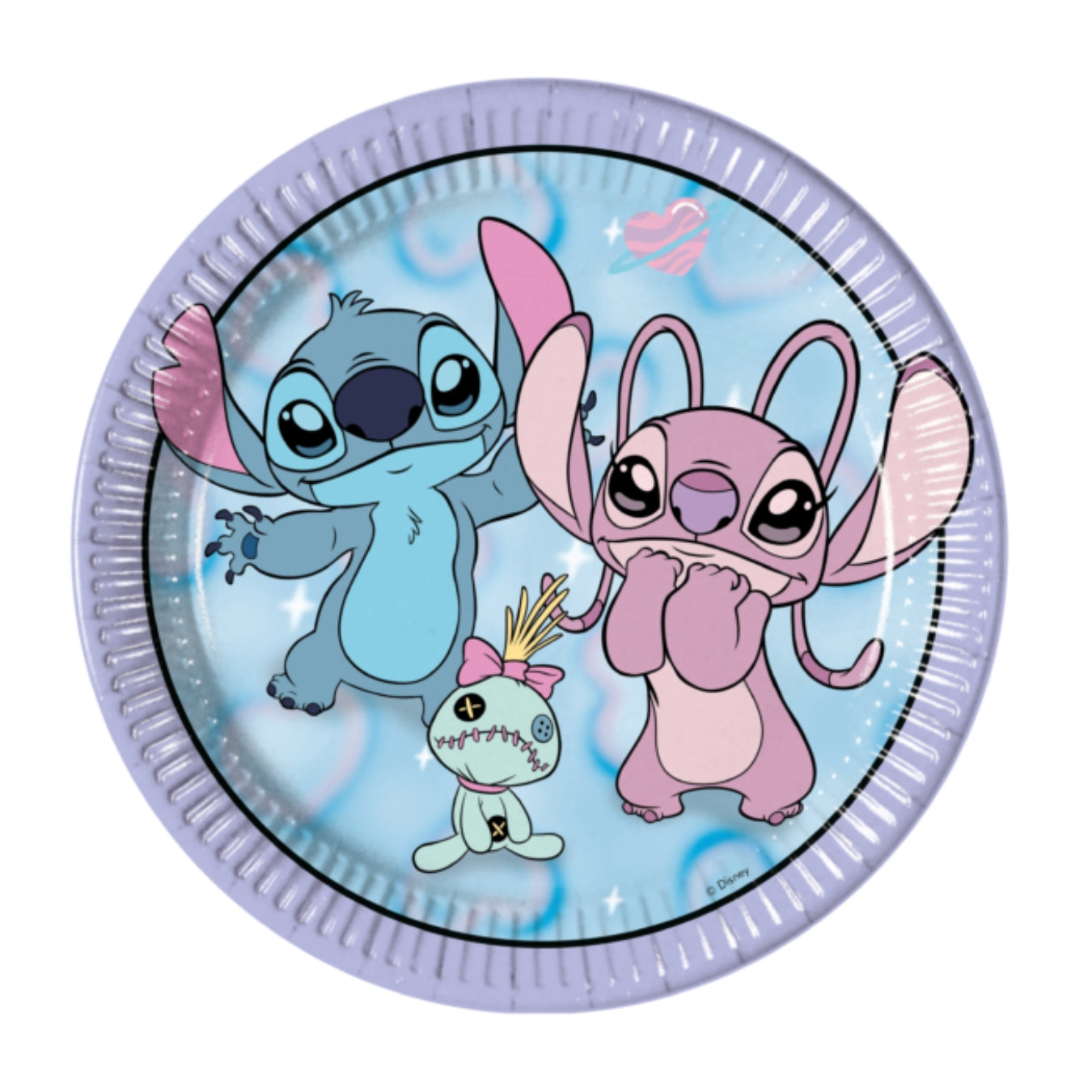 Χάρτινα Πιάτα Φαγητού - Angel & Stitch (8 τεμ)