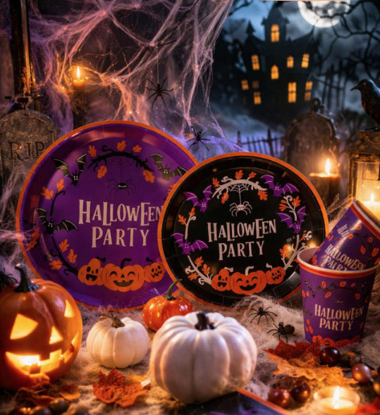 Χάρτινα Πιάτα φαγητού - Halloween Party (6 τεμ)