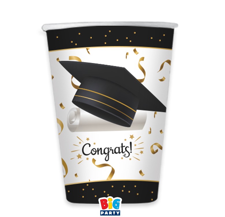 Χάρτινα Ποτήρια - Αποφοίτηση (6 τεμ)