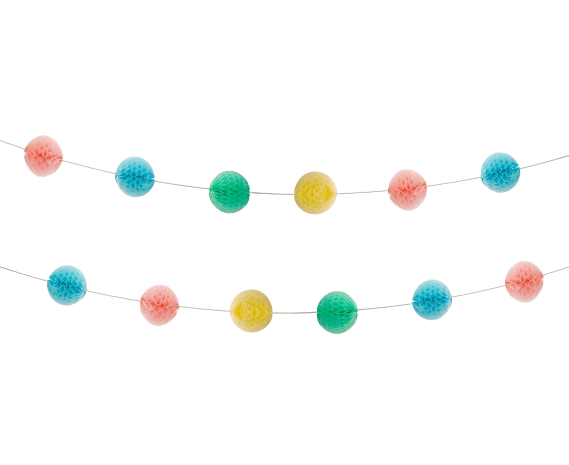 Χάρτινη Γιρλάντα με Πολύχρωμες κυψέλες 2m