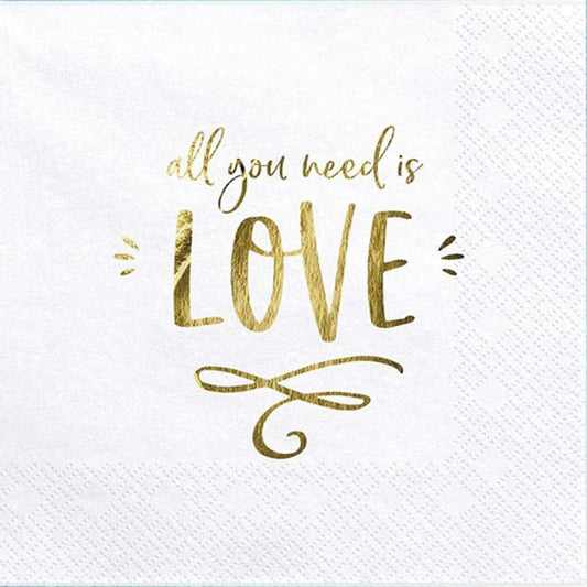 Χαρτοπετσέτες "All you need is love" (20 τεμ)
