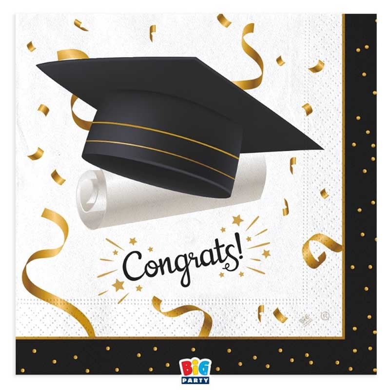 Χαρτοπετσέτες - Αποφοίτηση Congrats (16 τεμ)