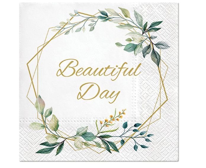 Χαρτοπετσέτες Beautiful Day Γεωμετρικό Στεφάνι (20 τεμ)