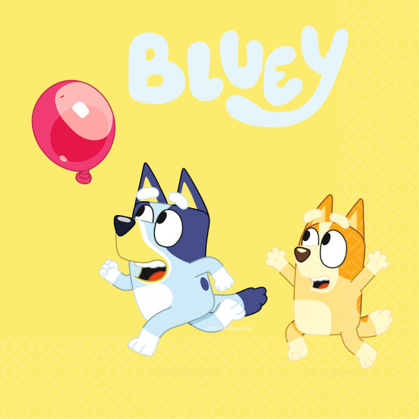 Χαρτοπετσέτες Bluey κίτρινες (16 τεμ)