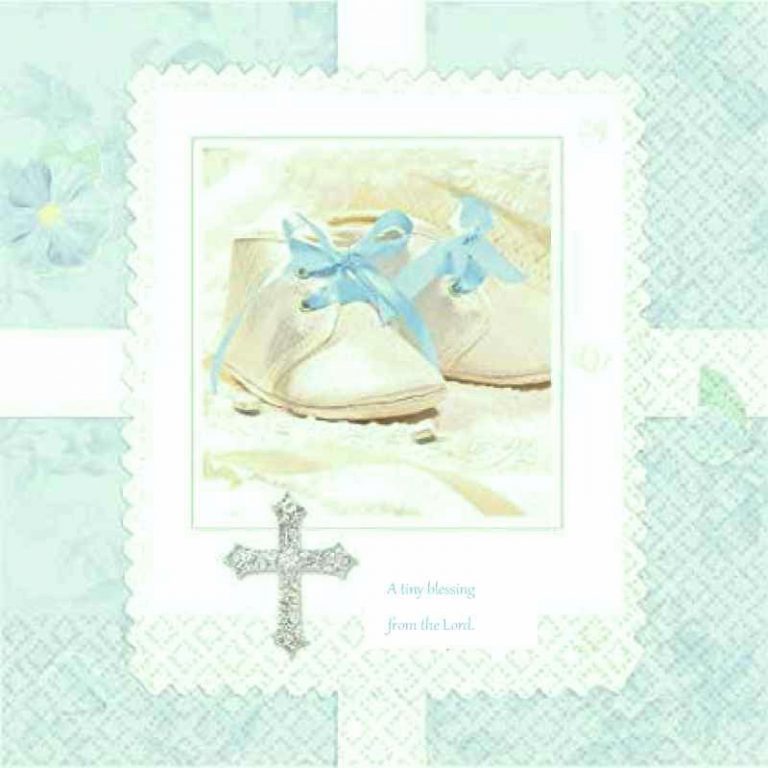 Χαρτοπετσέτες γαλάζιες baby shoes (16 τεμ)
