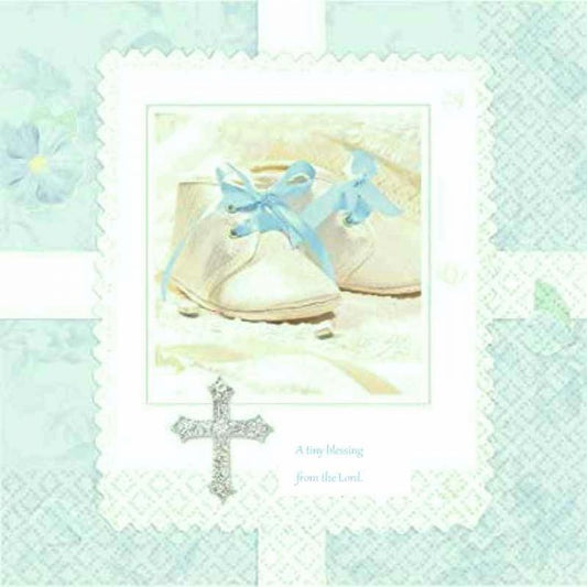 Χαρτοπετσέτες γαλάζιες baby shoes (16 τεμ)
