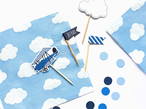 Χαρτοπετσέτες γαλάζιες με συννεφάκια (20 τεμ)