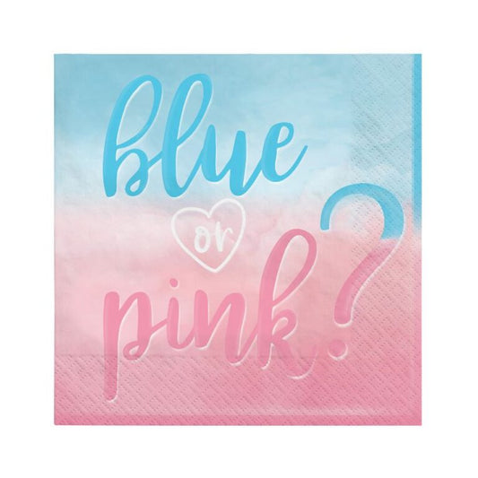 Χαρτοπετσέτες Gender Reveal (16 τεμ)
