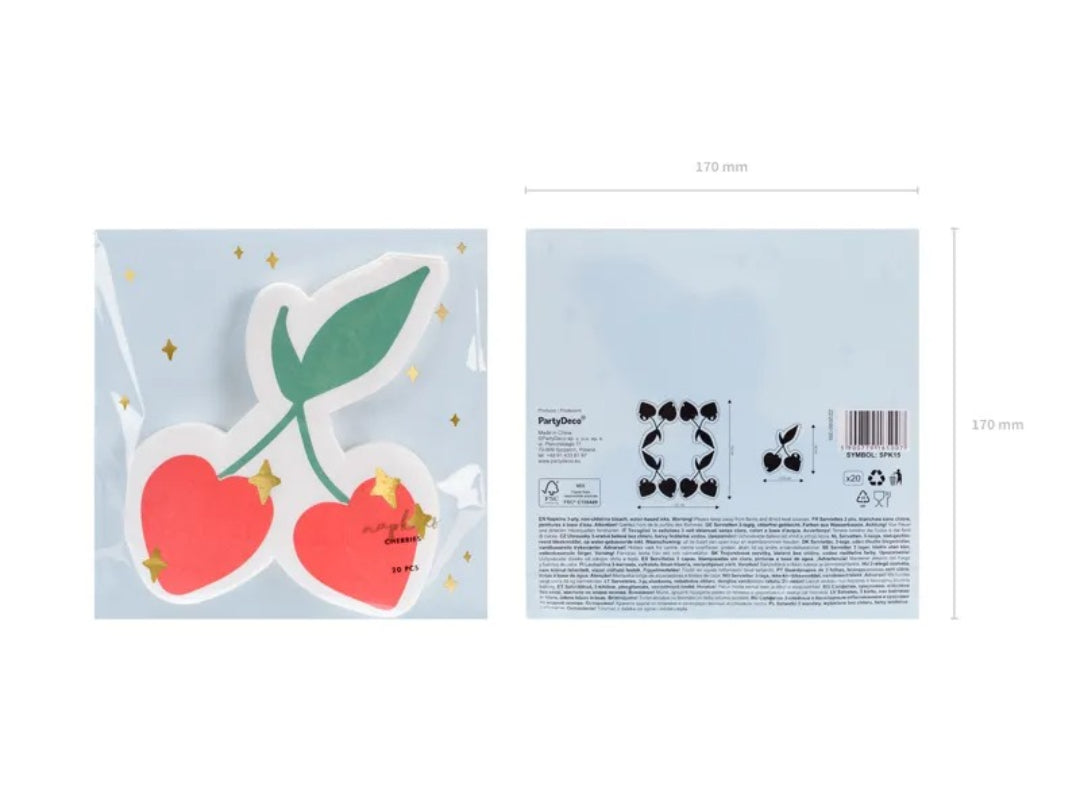 Χαρτοπετσέτες Κερασάκια (20 τεμ)