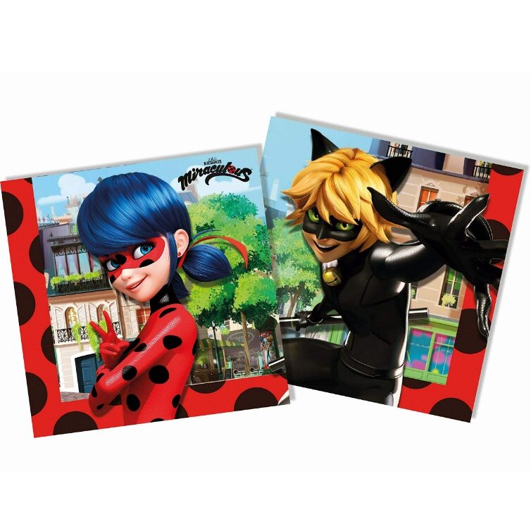 Χαρτοπετσέτες πάρτυ Miraculous Ladybug (20 τεμ)