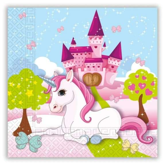 Χαρτοπετσέτες φαγητού Μονόκερος & Κάστρο (20 τεμ)