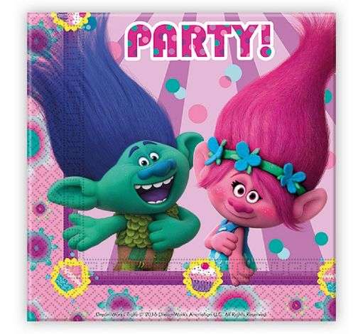 Χαρτοπετσέτες Trolls (20 τεμ)