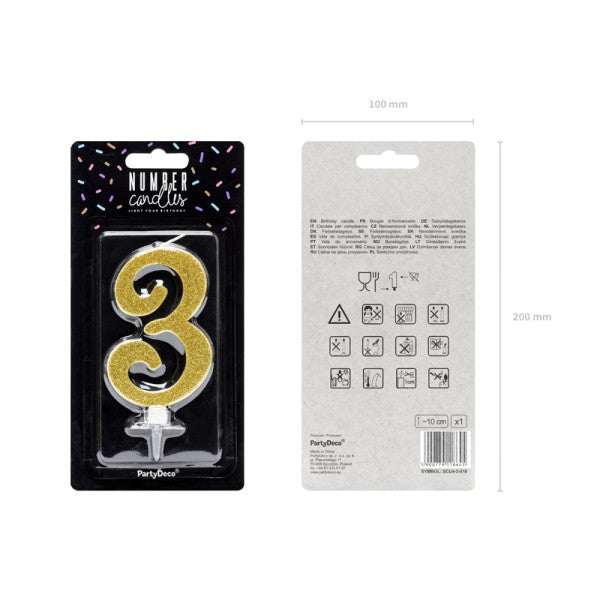 Χρυσό κεράκι αριθμός 3