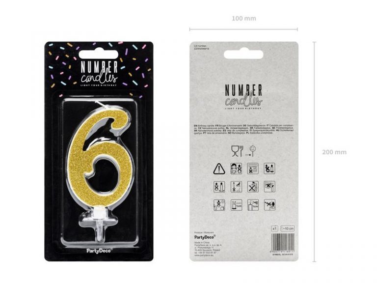 Χρυσό κεράκι αριθμός 6