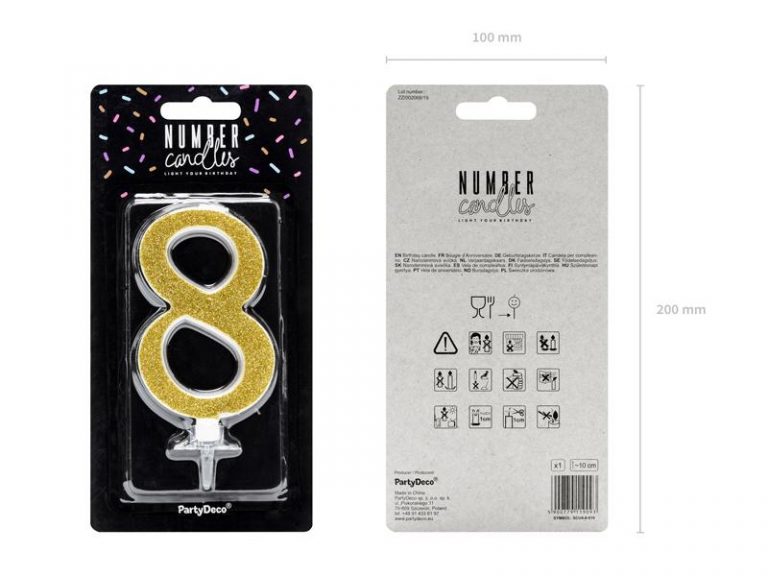 Χρυσό κεράκι αριθμός 8
