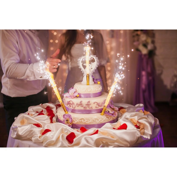 Χρυσοί πυρσοί για τούρτα 60sec (6 τεμ)