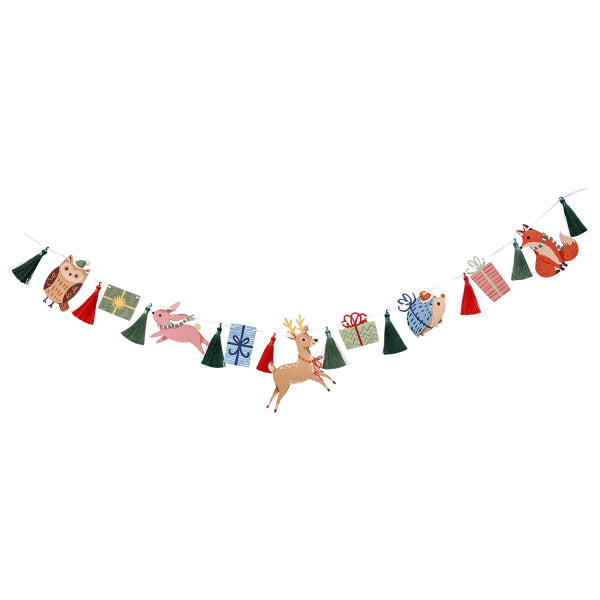 Χριστουγεννιάτικη Γιρλάντα με φούντες Woodland 2m