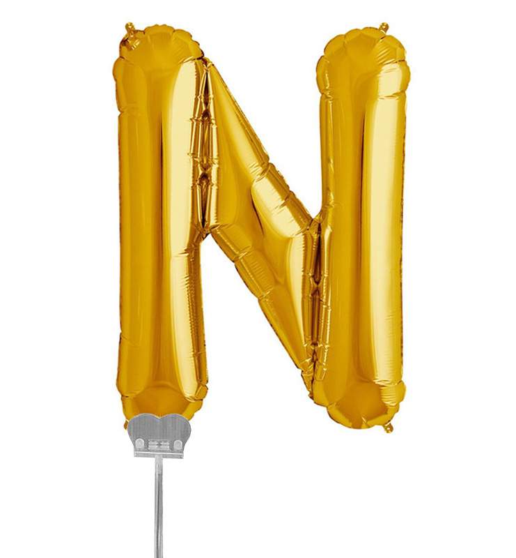 Mini Μπαλόνια Γράμματα Χρυσό 18cm