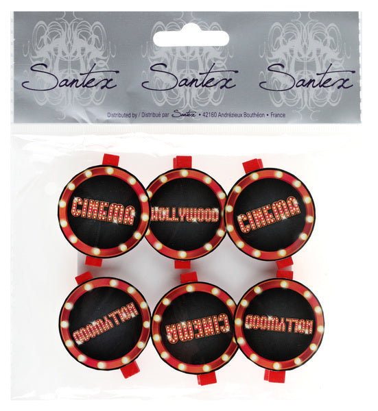 Διακοσμητικά Μανταλάκια Hollywood (6 τεμ)