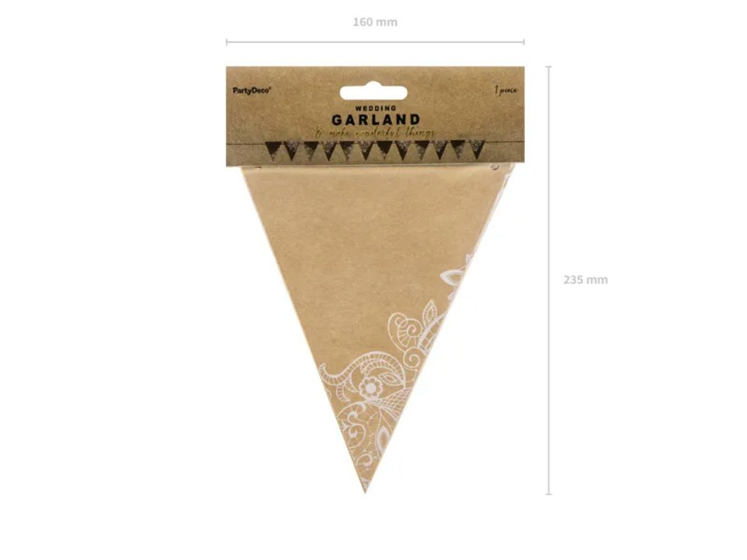 Διακοσμητικά σημαιάκια με λευκή εκτύπωση