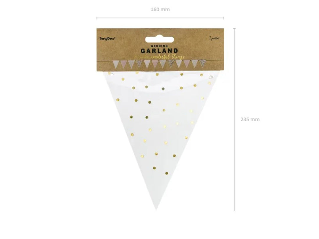 Διακοσμητικά σημαιάκια με ροζ-χρυσή εκτύπωση