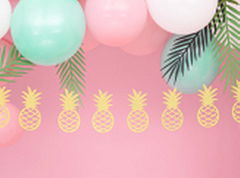 Διακοσμητική γιρλάντα χρυσοί Ανανάδες 1,5m