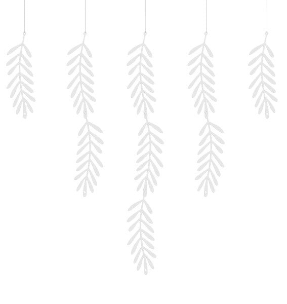 Διακοσμητική γιρλάντα με λευκά κλαδιά (20 τεμ)