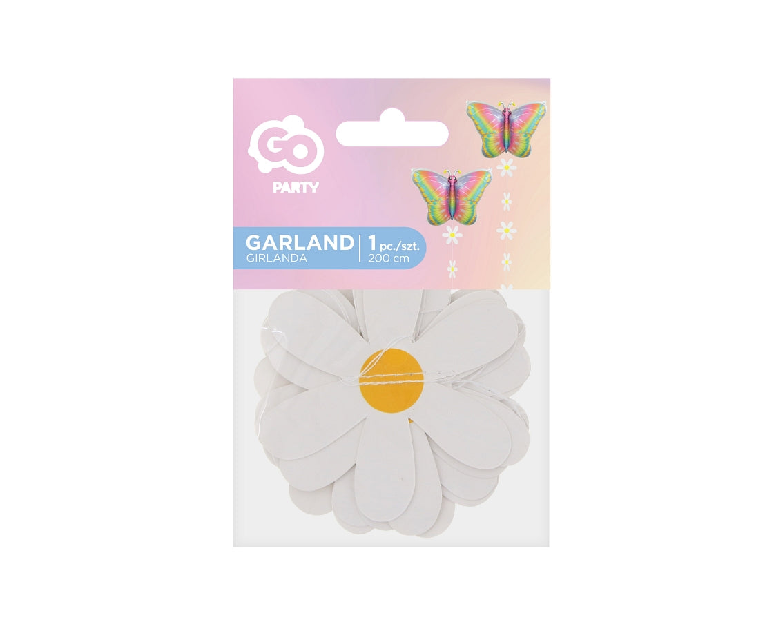 Διακοσμητική Γιρλάντα με Μαργαρίτες 200cm
