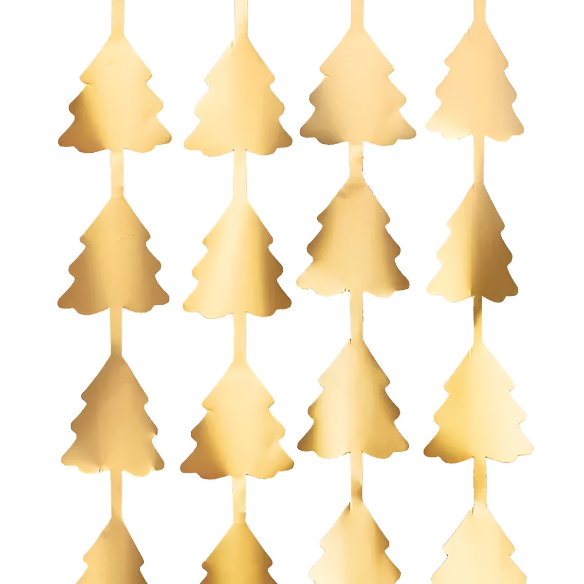 Διακοσμητική Κουρτίνα με χρυσά Χριστουγεννιάτικα Δέντρα