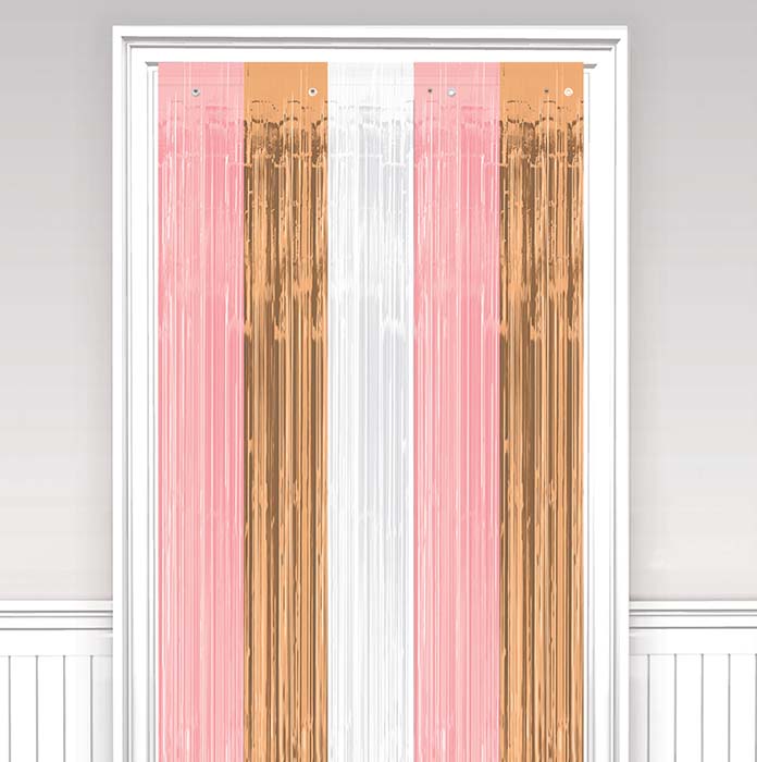 Διακοσμητική πλαστική κουρτίνα rosegold