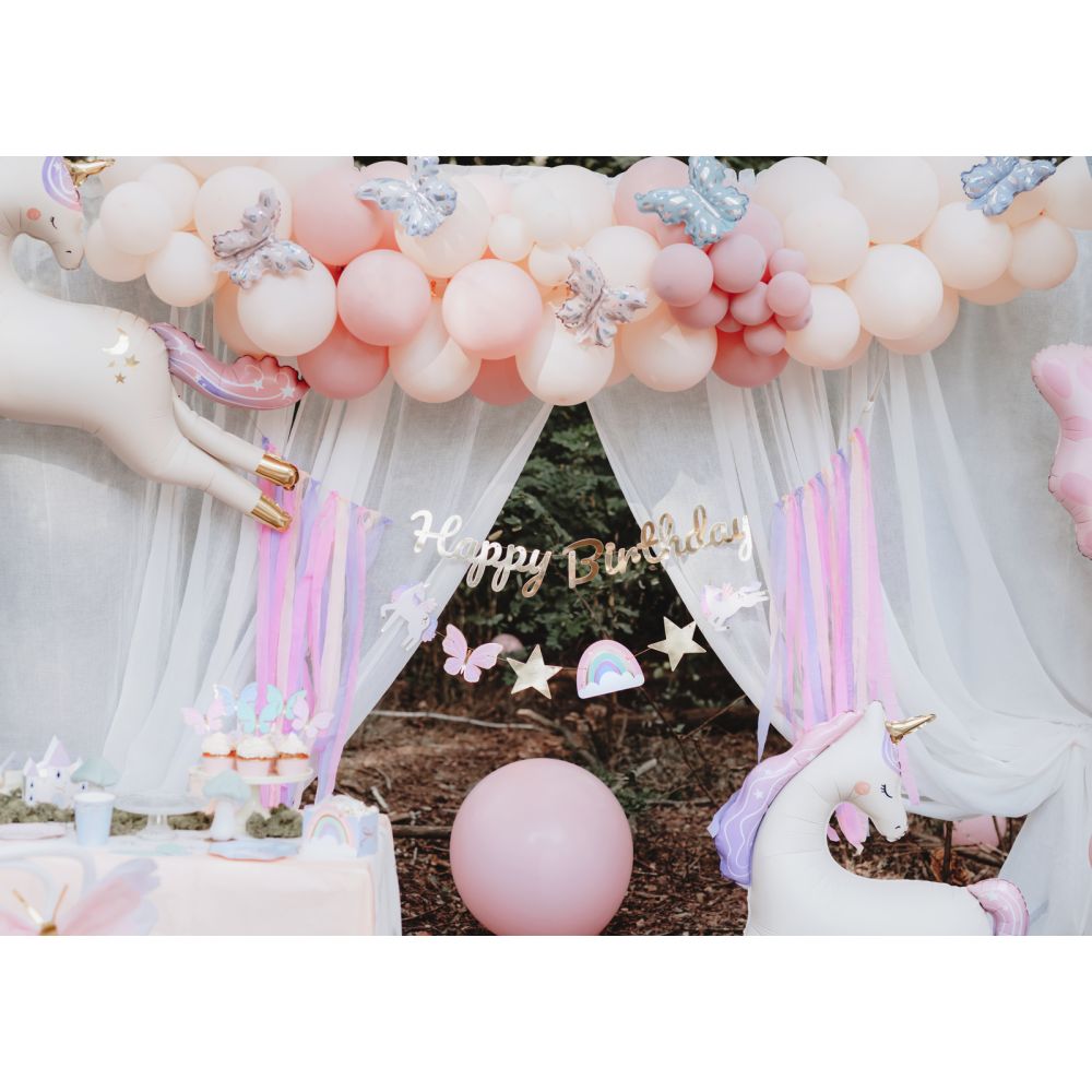 Διακοσμητικό μπάνερ Happy Birthday - Μονόκερος