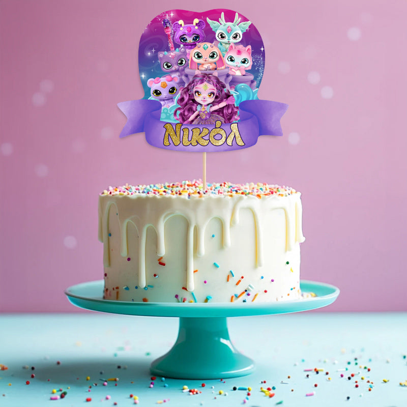 Διακοσμητικό Topper Τούρτας με όνομα - Magic Mixies