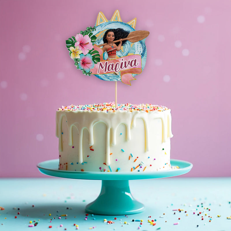 Διακοσμητικό Topper Τούρτας με όνομα - Μοάνα