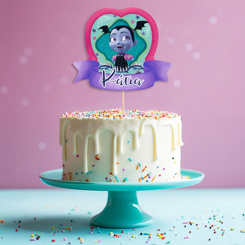 Διακοσμητικό Topper Τούρτας με όνομα - Βαμπιρίνα