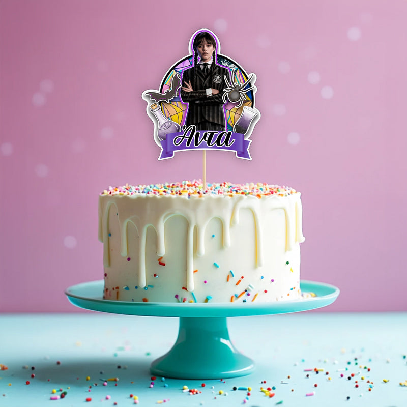 Διακοσμητικό Topper Τούρτας με όνομα - Wednesday