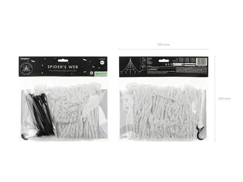 Λευκός Διακοσμητικός Ιστός Αράχνης 5m
