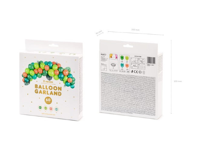 DIY Γιρλάντα με Μπαλόνια Tropical - Ζούγκλα (60 τεμ)