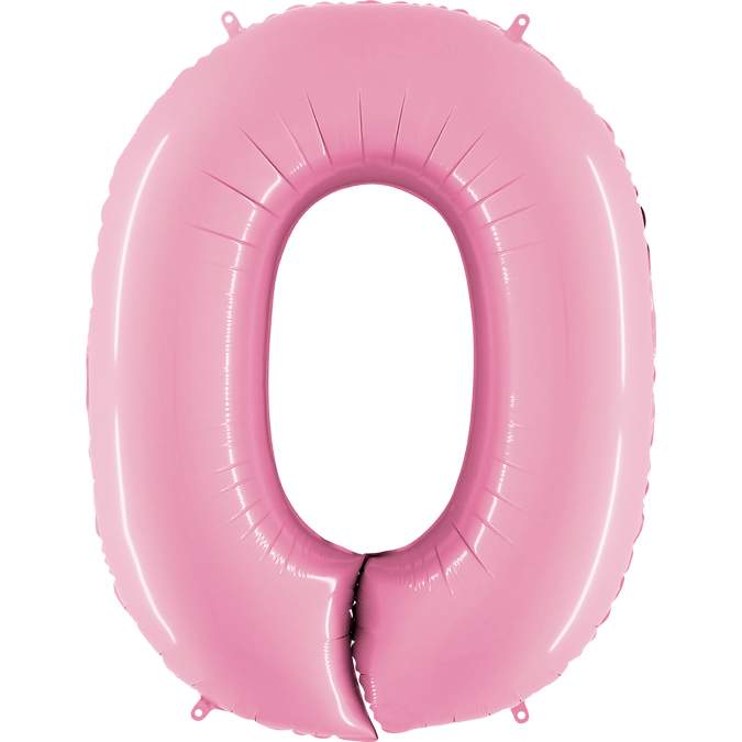 Μπαλόνια Αριθμοί παστέλ Ροζ 66 cm - 26"