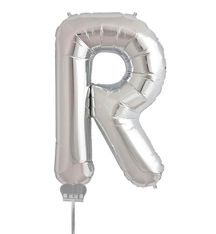 Mini Μπαλόνια Γράμματα Ασημί 35 cm