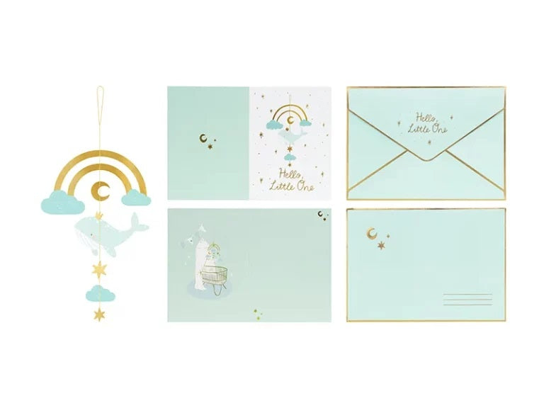 Ευχετήρια Κάρτα με κρεμαστό διακοσμητικό Φαλαινάκι