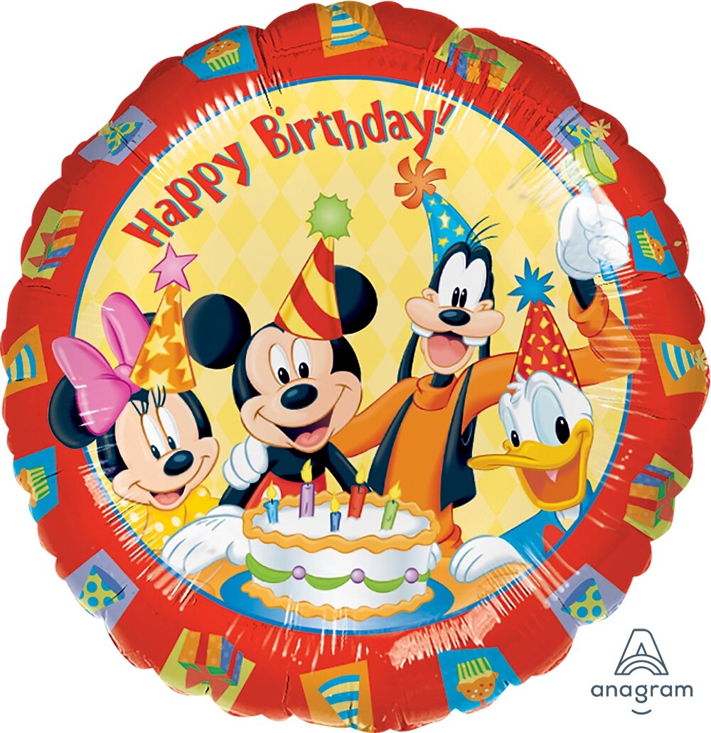 Μπαλόνι Φοιλ 18 Mickey & Friends Happy Birthday / 45 εκ