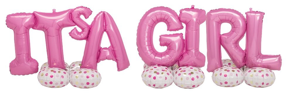 Μπαλόνι Φοιλ AirLoonz Decor Kit It's a Girl / 269 x 66 εκ