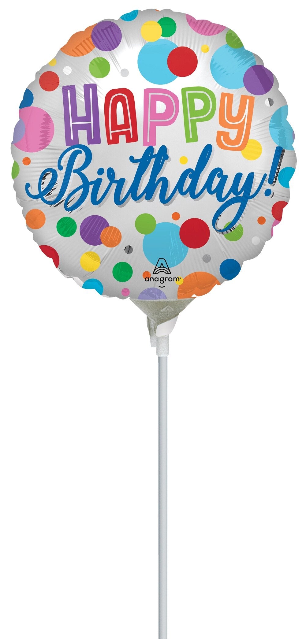 Μπαλόνι Φοιλ Μίνι 9 Happy Birthday Orbs / 23 εκ
