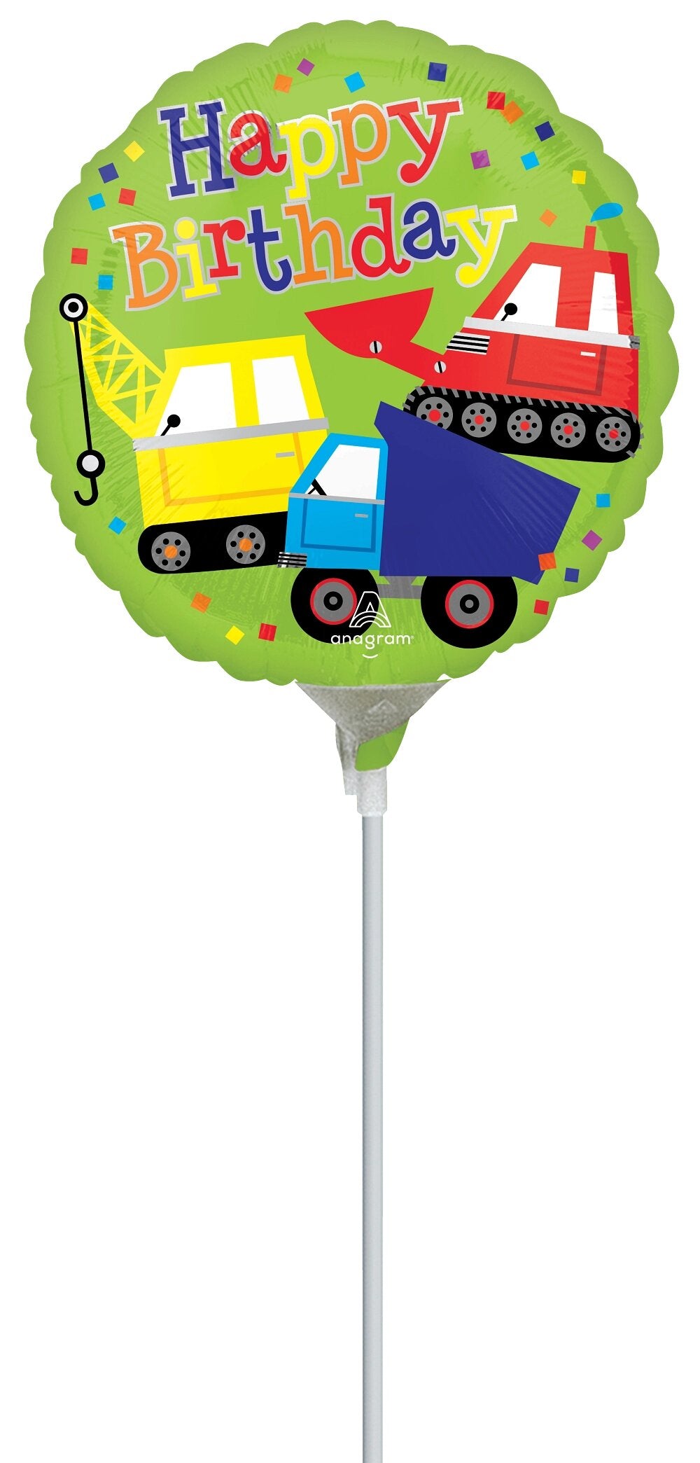 Μπαλόνι Φοιλ Μίνι 9 Happy Birthday Trucks / 23 εκ