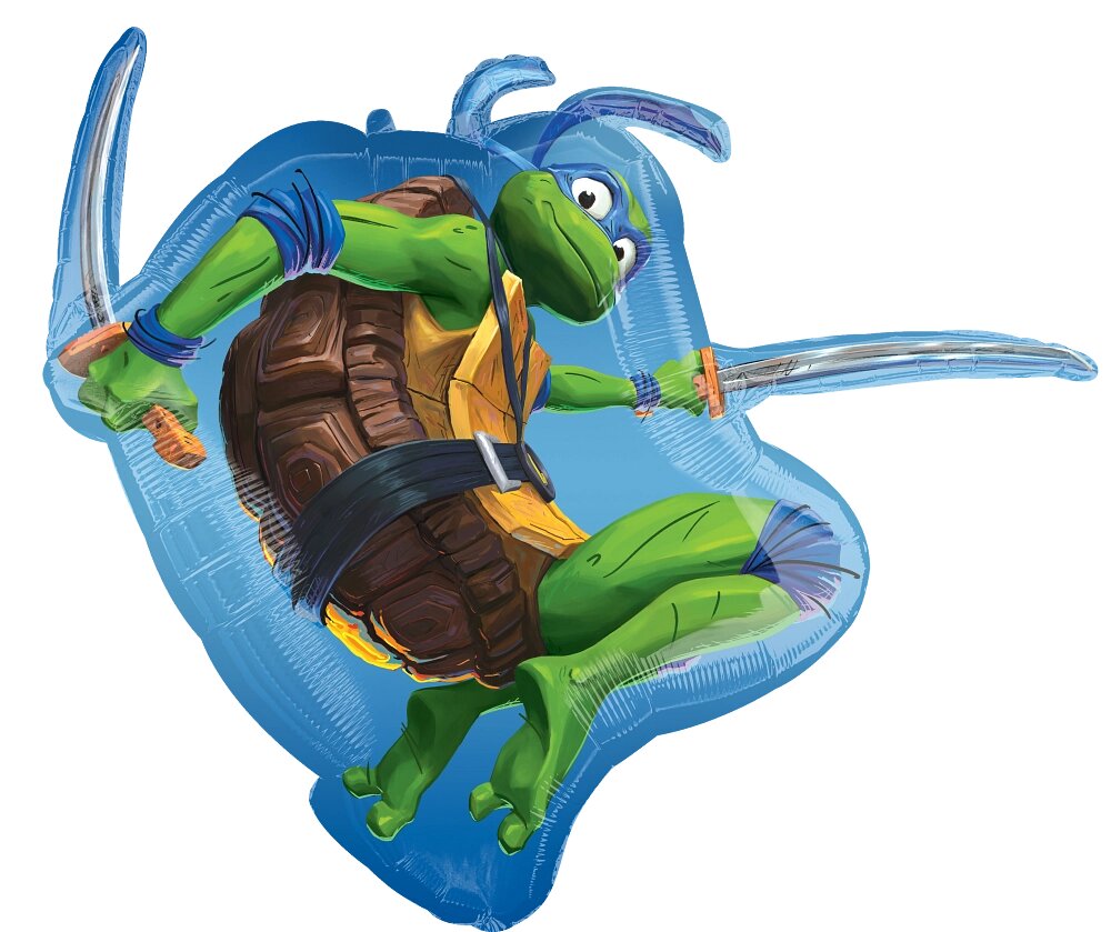 Μπαλόνι Φοιλ Δύο Όψεις Σχήμα Teenage Mutant Ninja Turtles - Χελωνονιντζάκια / 81 x 71εκ