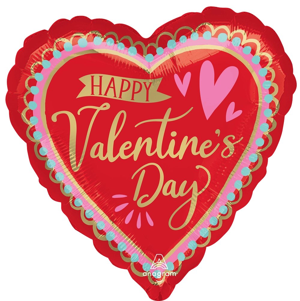 Μπαλόνι Φοιλ 17 Artistic Affection Happy Valentine's Day / 43 εκ