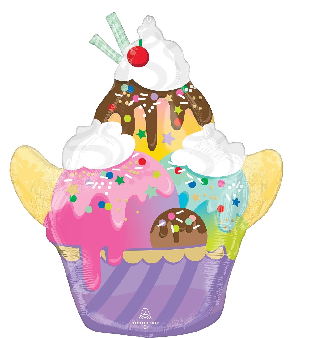 Μπαλόνι Φοιλ Σχήμα Παγωτό - Here's the Scoop Sundae / 55 x 66 εκ