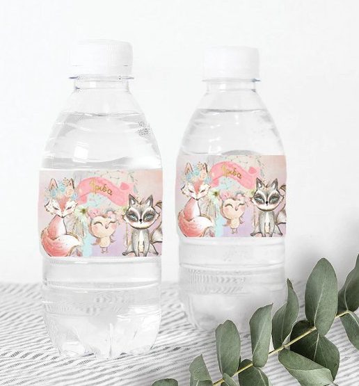 Ετικέτες για μπουκάλια νερού Boho Woodland (8 τεμ)